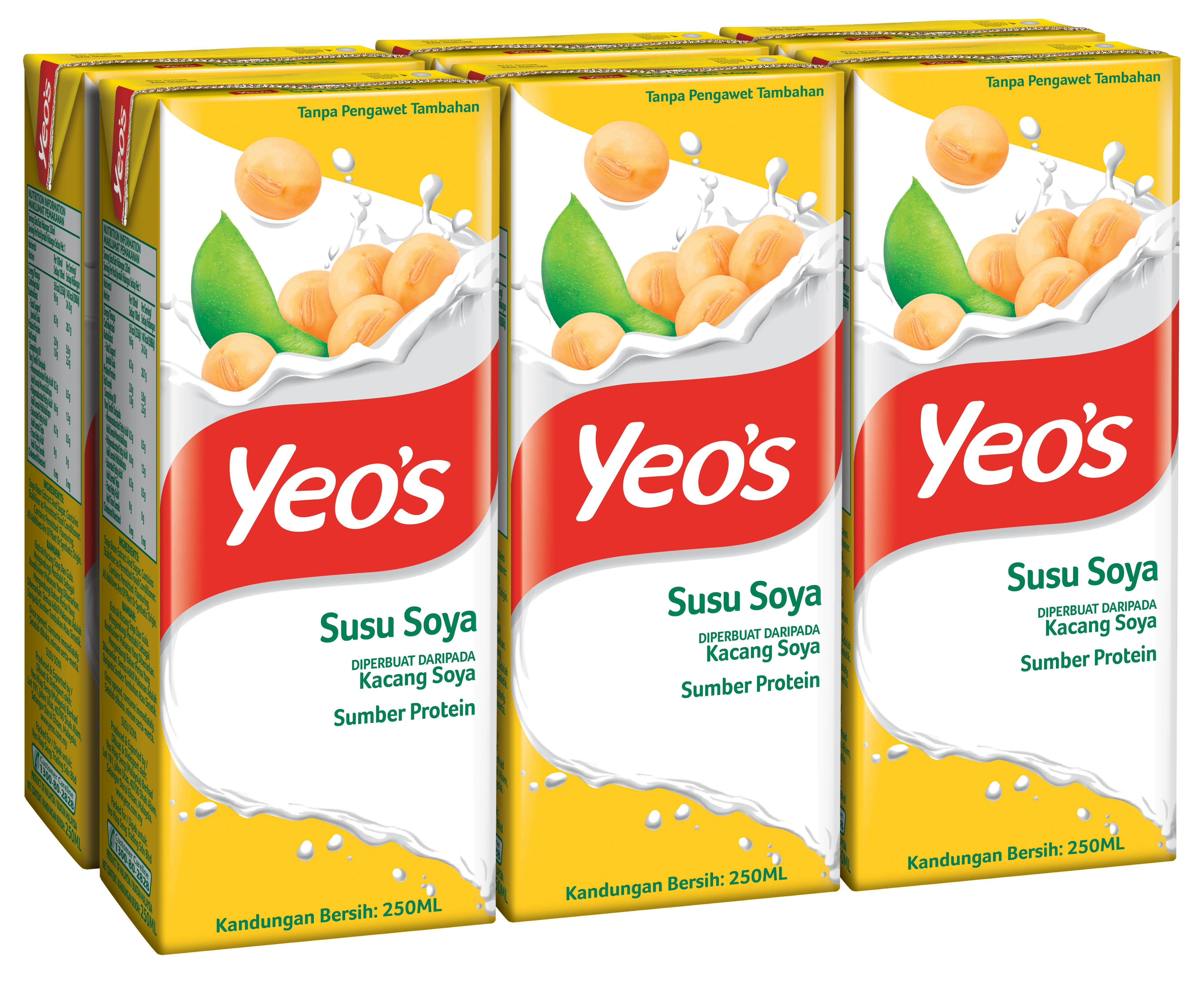 Yeo's Soya Bean 4 x 6 pcs x 250ml